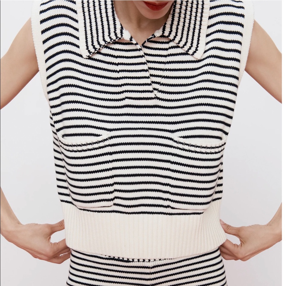NWT Zara striped knit vest